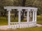 White decorative columns in the Park