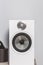 White design loudspeaker with aluminium woofer and tweet