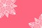 White Design On Pink Color Background Pattern. Festival Backgrounds