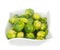 White designer bowl with fresh green brussels sprout