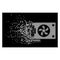 White Destructed Dot Halftone Videocard Icon