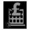 White Destructed Dotted Halftone Pound Financial Company Building Icon