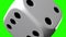 White Dice On Green Chroma Key