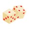 White dice isometric 3d icon