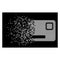 White Disappearing Dotted Halftone Ethereum Credit Card Icon