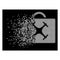 White Disintegrating Dot Halftone Drone Toolbox Icon