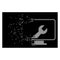 White Dissipated Dot Halftone Desktop Options Icon