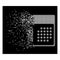 White Dissipated Pixelated Halftone First Day Icon