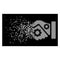 White Dissolving Dotted Halftone Smart Contract Handshake Icon
