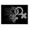 White Dissolving Pixelated Halftone Lesbi Symbol Icon