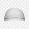 White dome awning mockup, realistic style