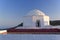 White dome house in Patmos, Greece