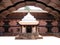 White domed stupa inside a temple in Durbar Square, Patan, Kathmandu, Nepal