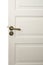 White door with vintage handle and lock