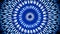 White dot blue Kaleidoscope Mandala horizontal