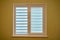 White double or triple plastic window isolated at home room