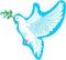 The white dove of peace, it is isolated