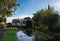 White drawbridge in the idyllic village of Marken