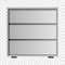White drawer mockup, realistic style
