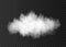 White dust cloud on transparent background.