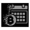 White Dust Dot Halftone Bitcoin Table Icon