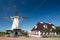 White Dutch windmill