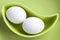 White Eggs in a Green Saucer