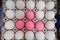 White eggs Salted eggs and pink eggs