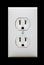 White electric outlet