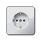 White Electric Outlet. Vector