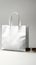 White elegance Mockup of a packaging bag with shades on white