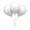 White elegant rubber balloons on sticks heap inflatable air design elements realistic 3d icon vector