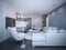 White elegant studio apartment