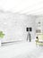 White empty bedroom minimal style Interior design with wood wall and copyspace. 3D Rendering.