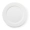 White empty ceramic plate, top view of an isolated