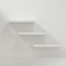 White empty cube shelf in the empty room, 3d rendering