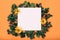 White empty paper holiday floral festive decor