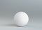 White empty sphere on gray background