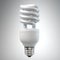 White energy saving light bulb on white