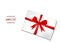White envelope with red ribbon