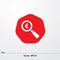 White euro money search icon in red