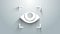 White Eye scan icon isolated on grey background. Scanning eye. Security check symbol. Cyber eye sign. 4K Video motion