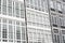 White facades of houses with glazed balconies, A CoruÃ±a, Galicia