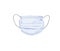White face mask, surgical mask or procedure mask. For doctors, nurses and people. Health care and personal hygiene product.