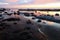 White Feather Sunset Rocky Coastline