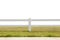 White fence on grassland isolated background