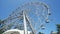 White Ferris wheel in the city park.