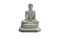 White figurine of siddhartha gautama buddha sculpture statue isolated on white background with clipping path