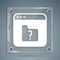 White File missing icon isolated on grey background. Square glass panels. Vector