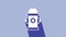 White Fire hydrant icon isolated on purple background. 4K Video motion graphic animation